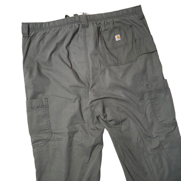 Carhartt Relaxed Light-Weight Cargo Pants Mens sz XL Army Green L26 cropped - Picture 3 of 9